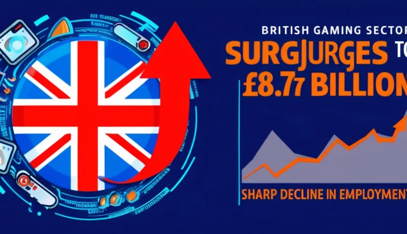 British Gaming Sector Surges to £8.7 Billion as Employment Faces Sharp Decline